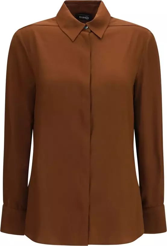 Brown Silk Blouse