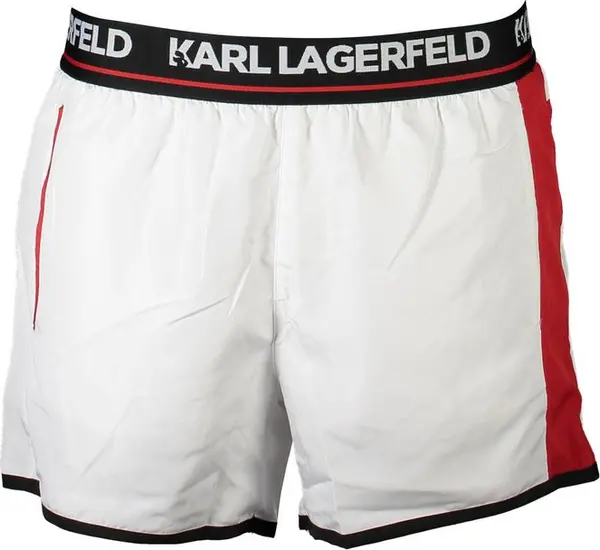 Bianco Poliestere Men Swim Boxer