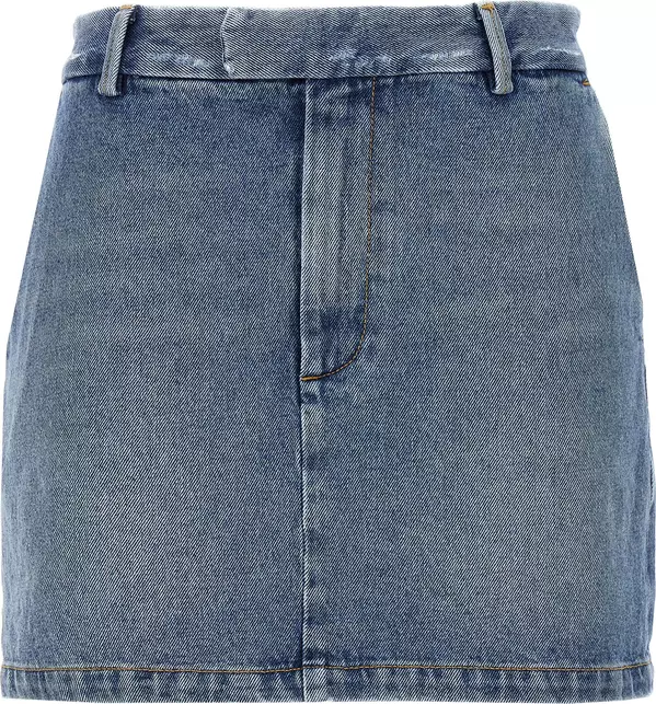 Blue Cotton Long Skirt