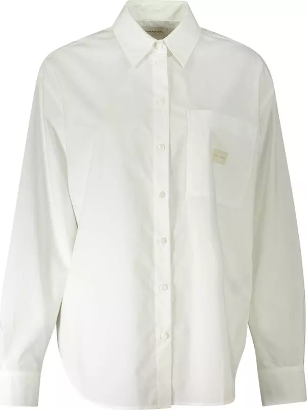 Bianco Cotton Woman Shirt