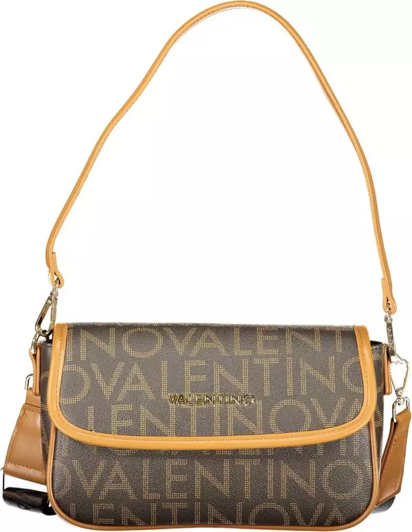 Brown Polyurethane Women's Bag