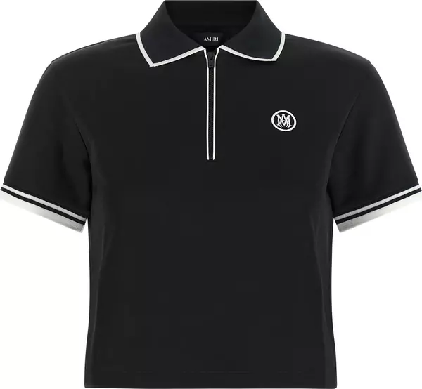 Black Polyester Polo Shirt