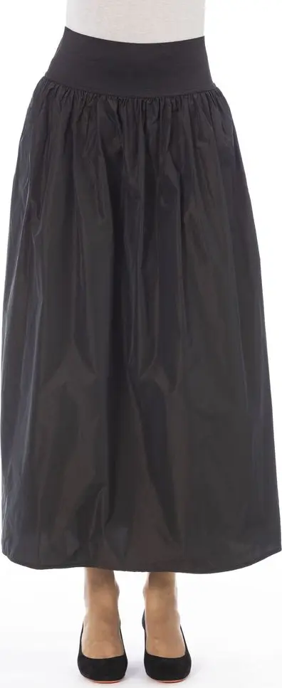 Brown Polyester Women Skirt