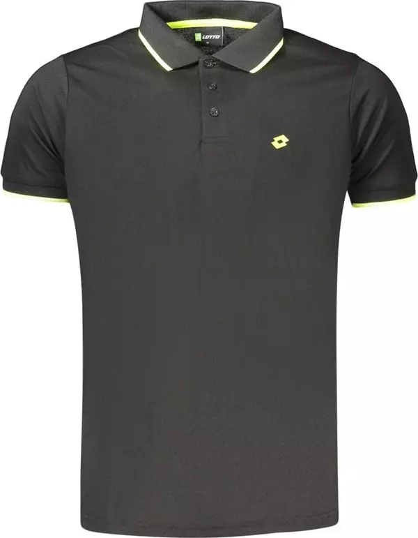 Black Polyester Men's Polo Shirt