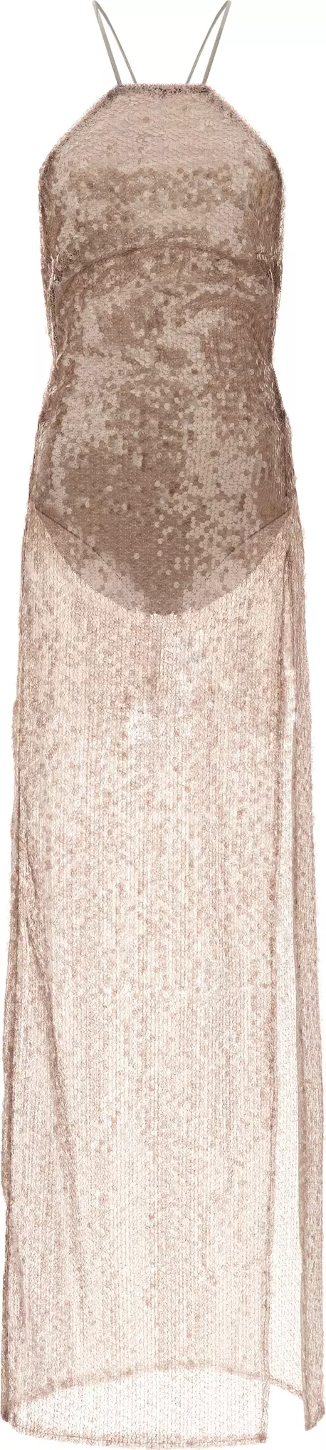 Multicolor Polyester Long Dress