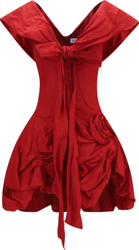Red Cotton Cocktail Dress
