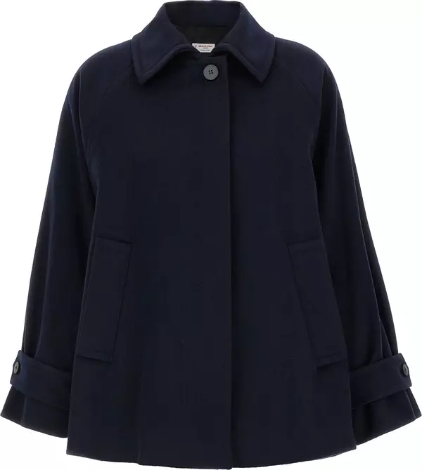 Blue Virgin Wool Coat