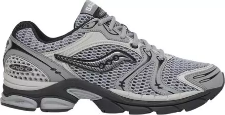 Gray Synthetic Athletic Sneakers