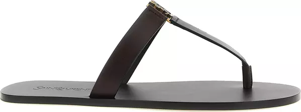 Brown Calfskin Slides