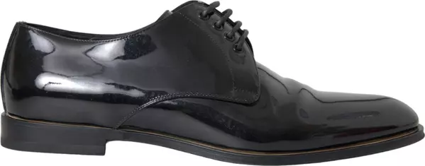 Black Patent Leather Derby Formal Dress Shoes