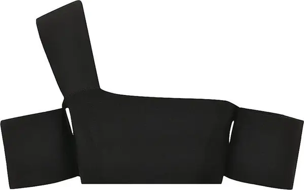 Black Elastane Tank Tops