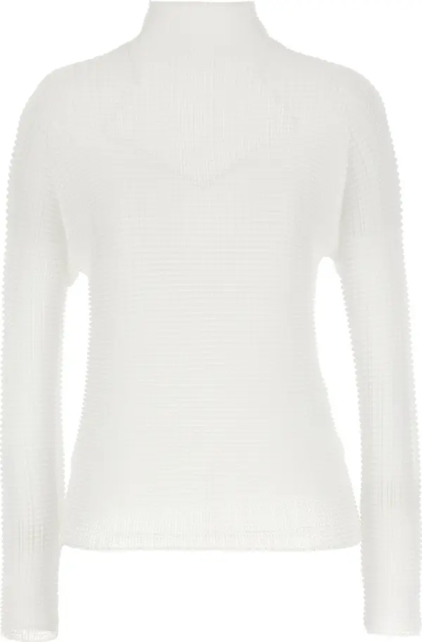 White Polyester Cardigan