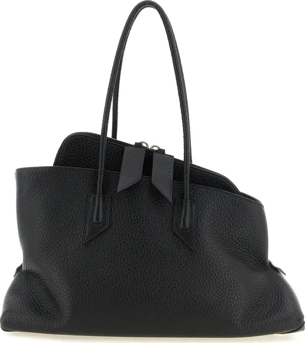 Black Bovine Leather Shoulder Bag