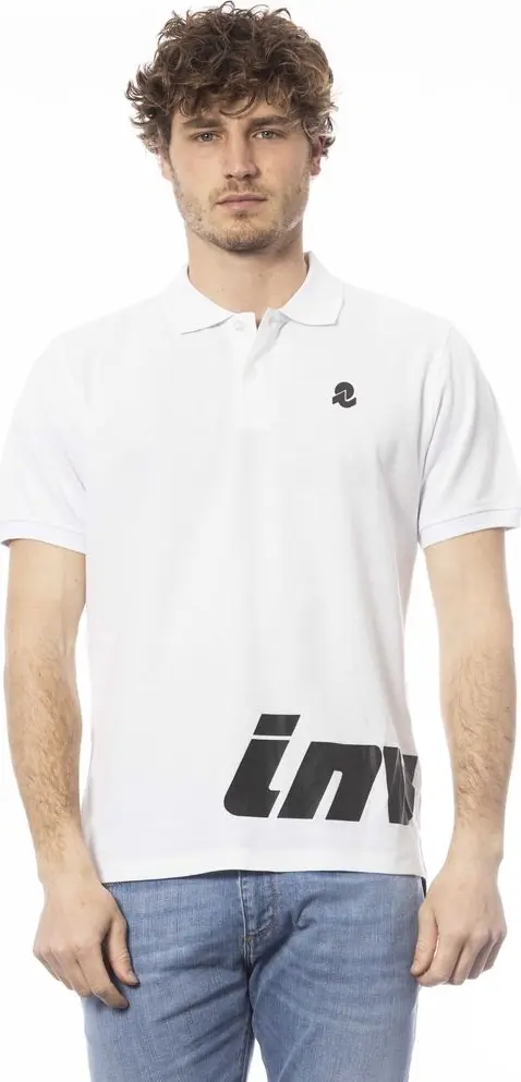 White Cotton Men Polo Shirt