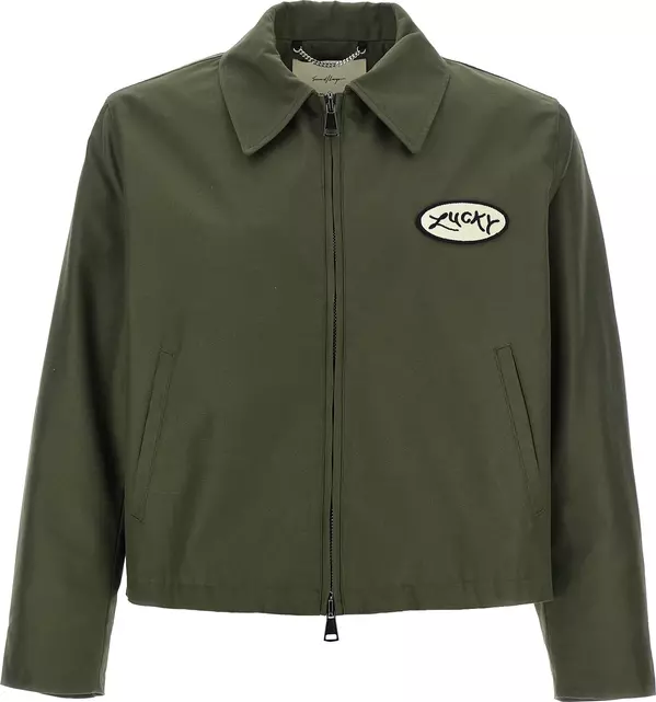 Bicolor Polyester Full-Length Jacket
