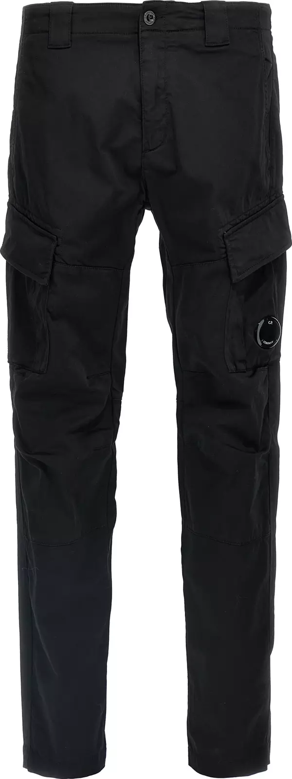 Black Cotton Cargo Pants