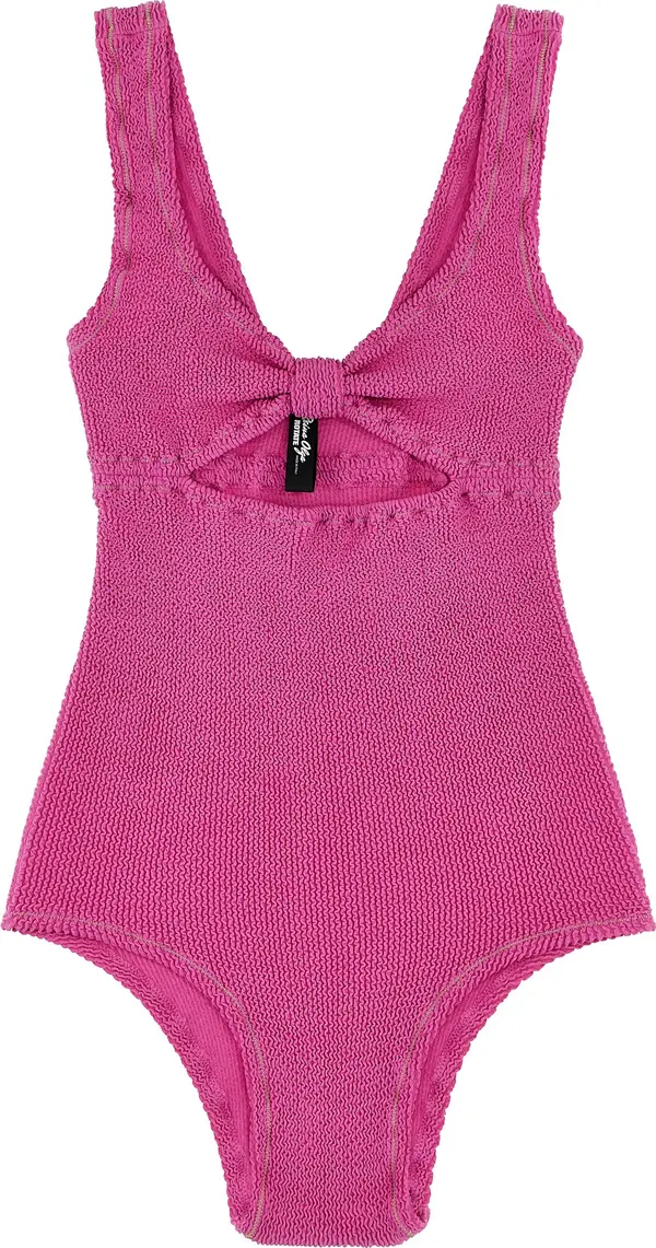 Fuchsia Polyamide One-Piece Swimsuit