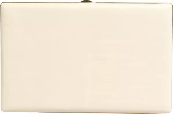 White Lambskin Leather Clutch Evening Women Purse Bag