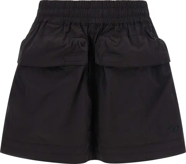 Black Polyamide Long Skirt