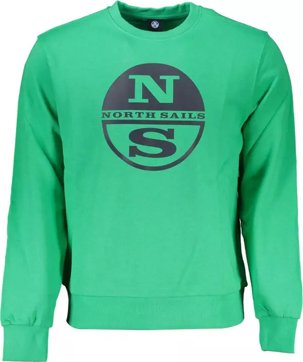 Green Cotton Men Sweater
