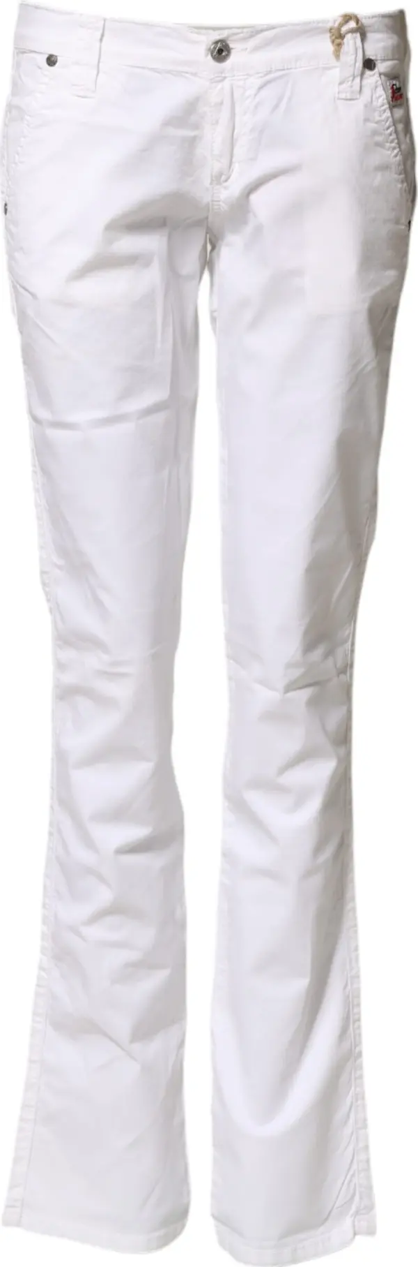 White Low Waist Bootcut Flared Denim Trouser Jeans