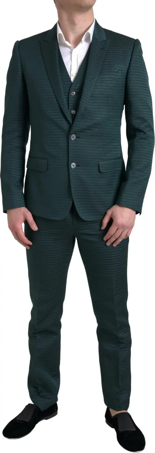 Green 3 Piece Single Breasted MARTINI Suit