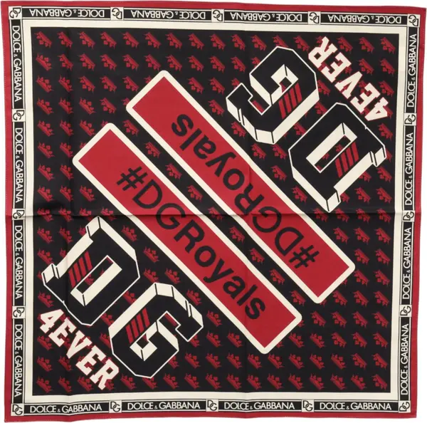 Multicolor #DGRoyals Square Foulard 50cm x 49.5cm Scarf