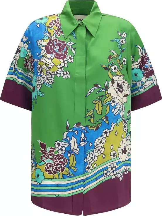 Multicolor Silk Pattern Shirt