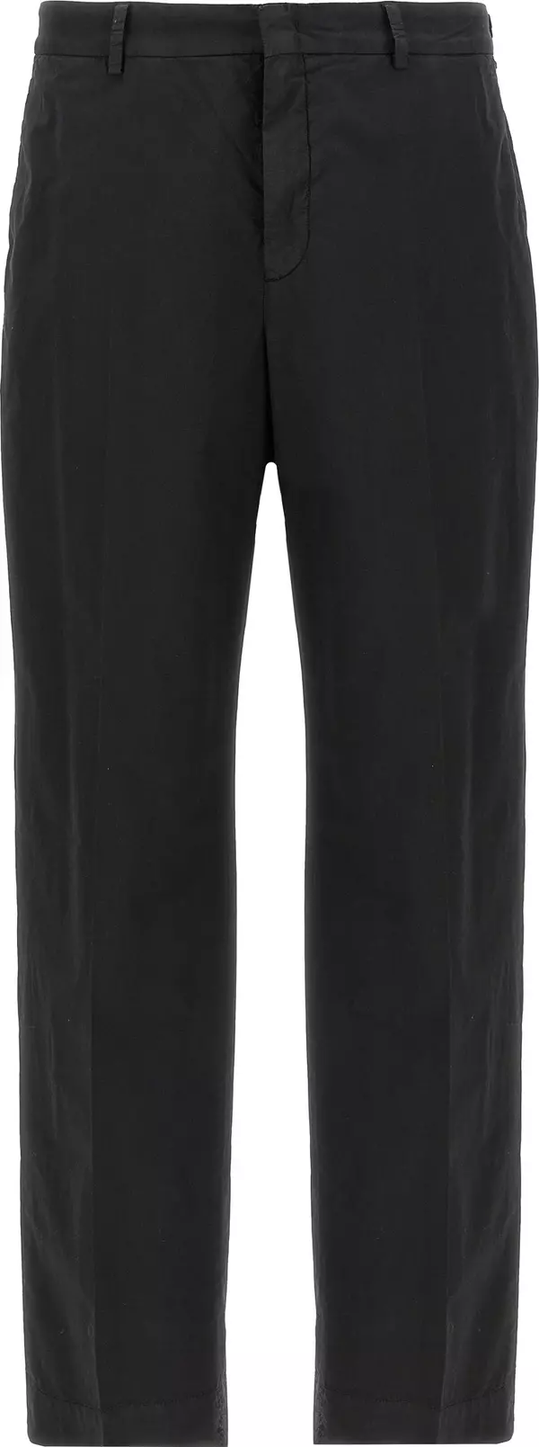 Black Cotton Casual Pants