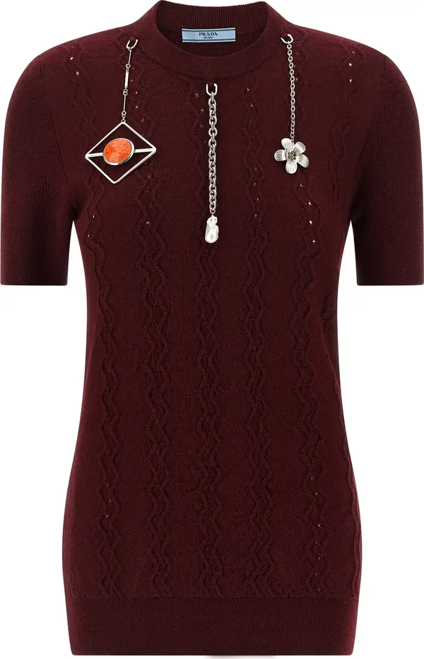 Bordeaux Virgin Wool Cardigan