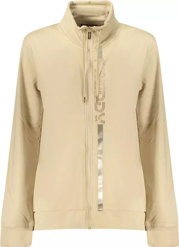 Beige Cotton Women Sweatshirt