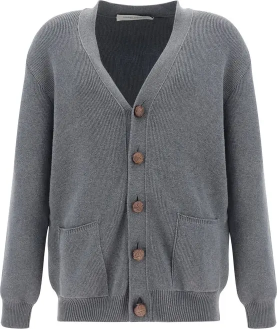 Gray Cotton Cardigan