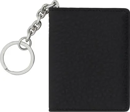 Black Calf Leather Bos Taurus Keychain