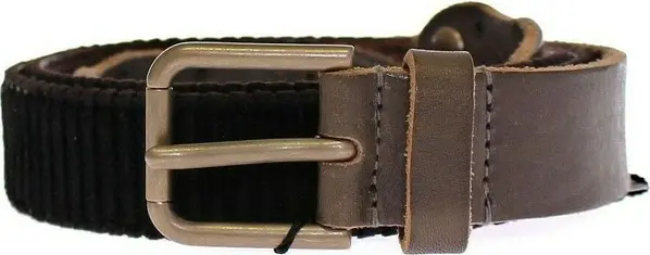 Brown Leather Logo Cintura Gürtel Belt