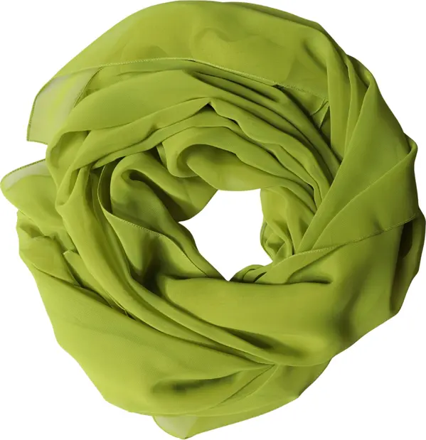 Yellow Green Neck Wrap Shawl Foulard 131cm x 99.5cm Scarf