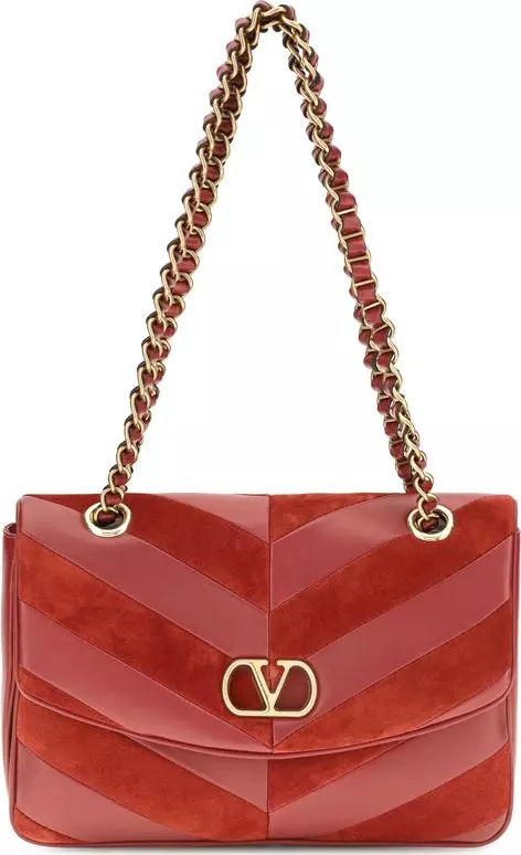 Multicolor Suede Leather Shoulder Bag