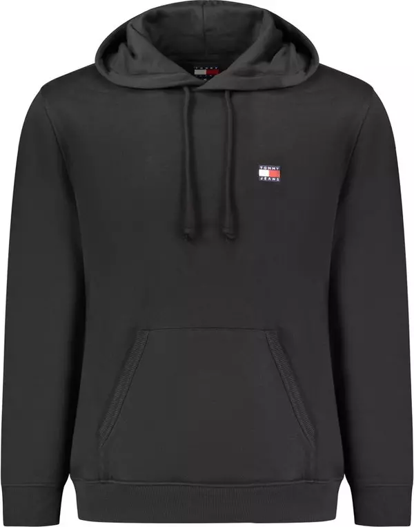 Black Cotton Men's Hoodie