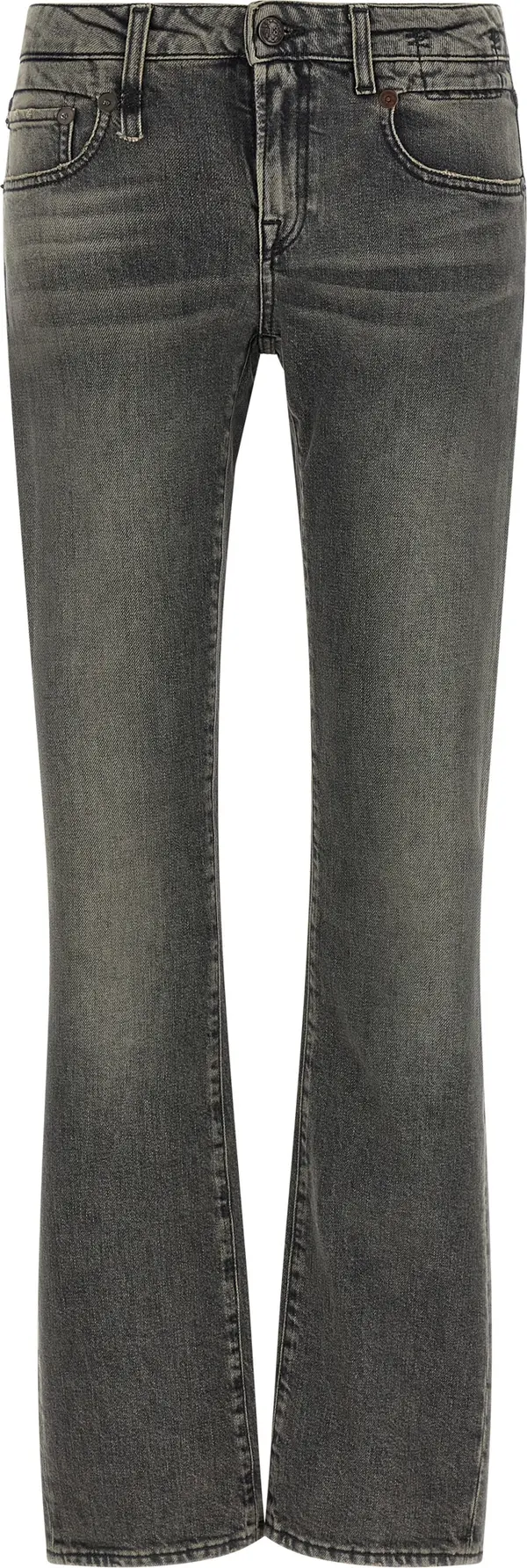 Black Cotton Bootcut Jeans