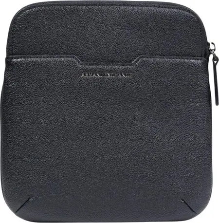 Black Polyester Messenger Bag