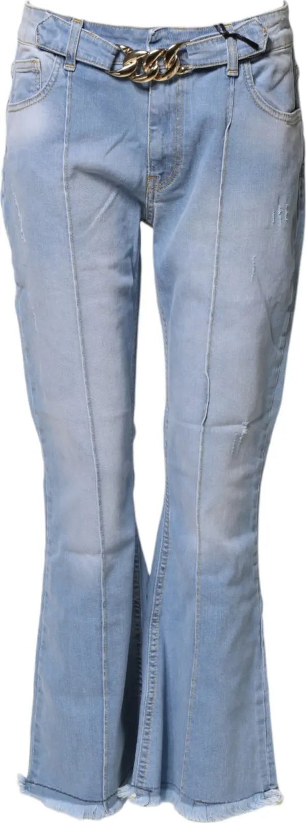Light Blue Washed High Waist Bootcut Denim Jeans