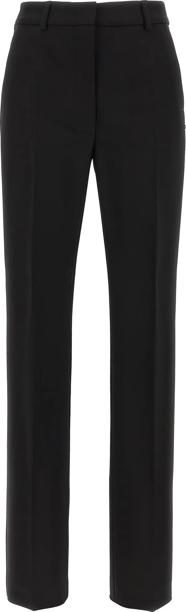 Black Viscose Casual Pants