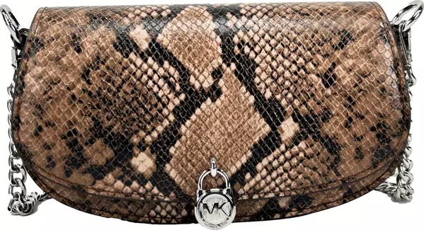 Michael Kors Mila Small Snakeskin Messenger Crossbody Bag