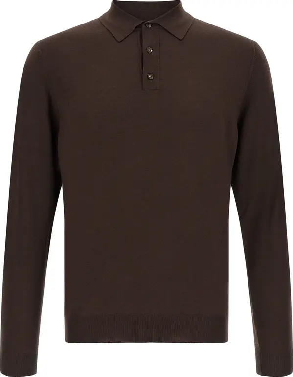 Brown Virgin Wool Cardigan