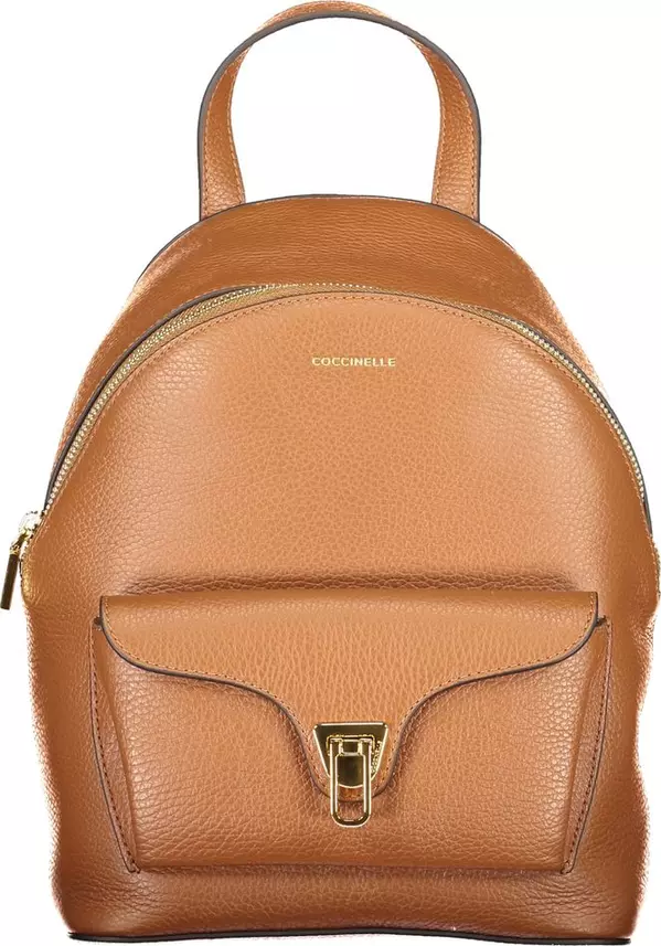Marrone Leather Women Backpack