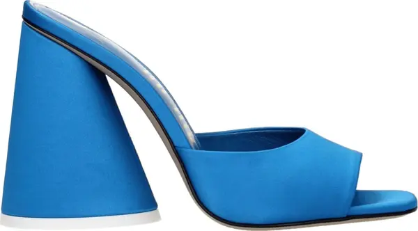 Light Blue Satin Platform Sandals