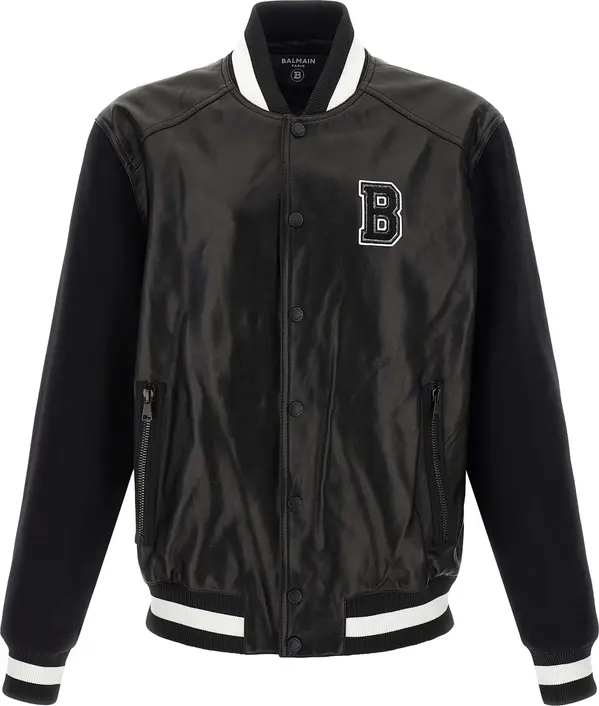 Bicolor Lamb Leather Leather Jacket