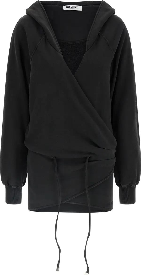 Black Cotton Short Dress