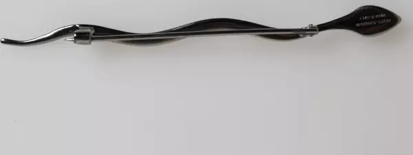 Black Brass Crystal Spilla Serpente Mens Brooch Pin