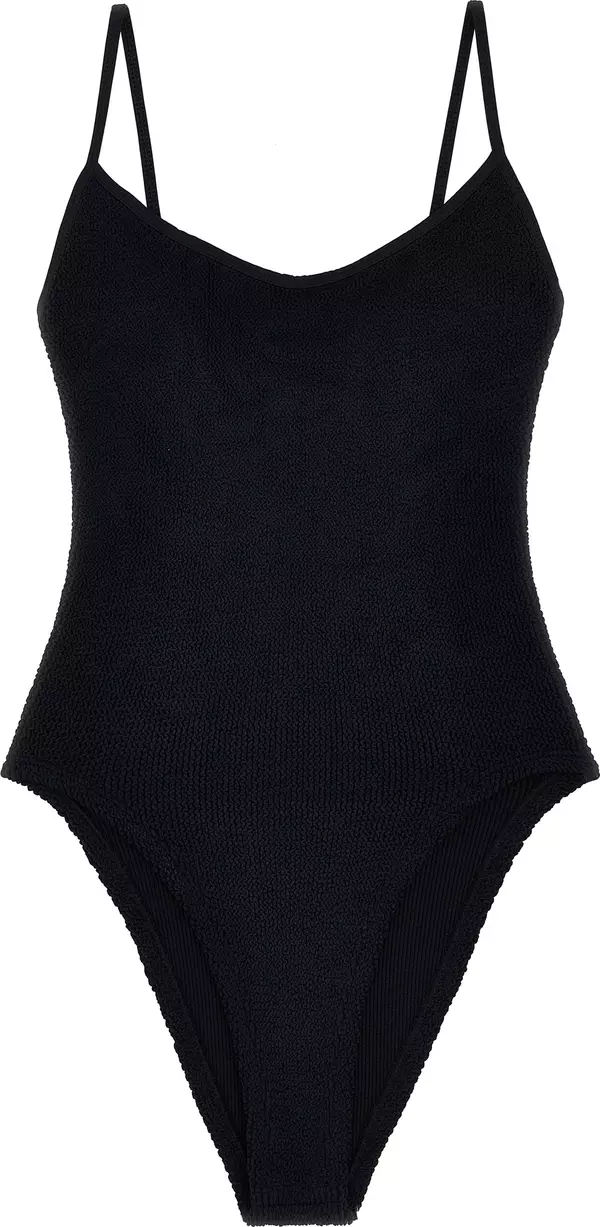 Black Polyamide One-Piece Swimsuit
