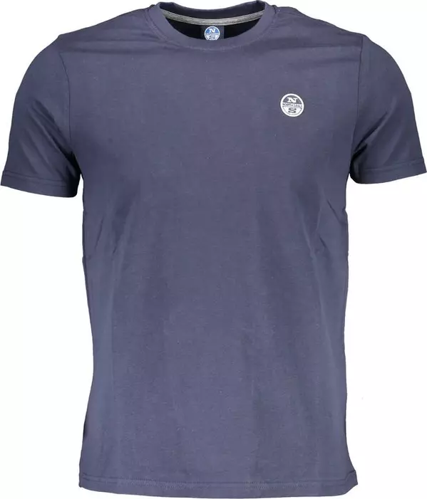 Blu Cotton Men T-Shirt